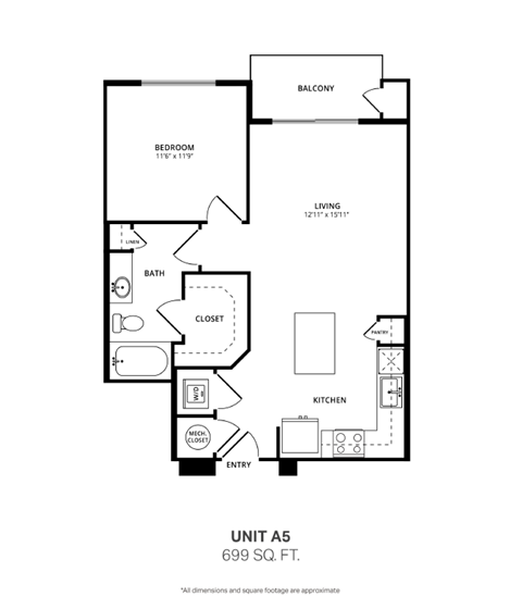 a floor plan of unit a6